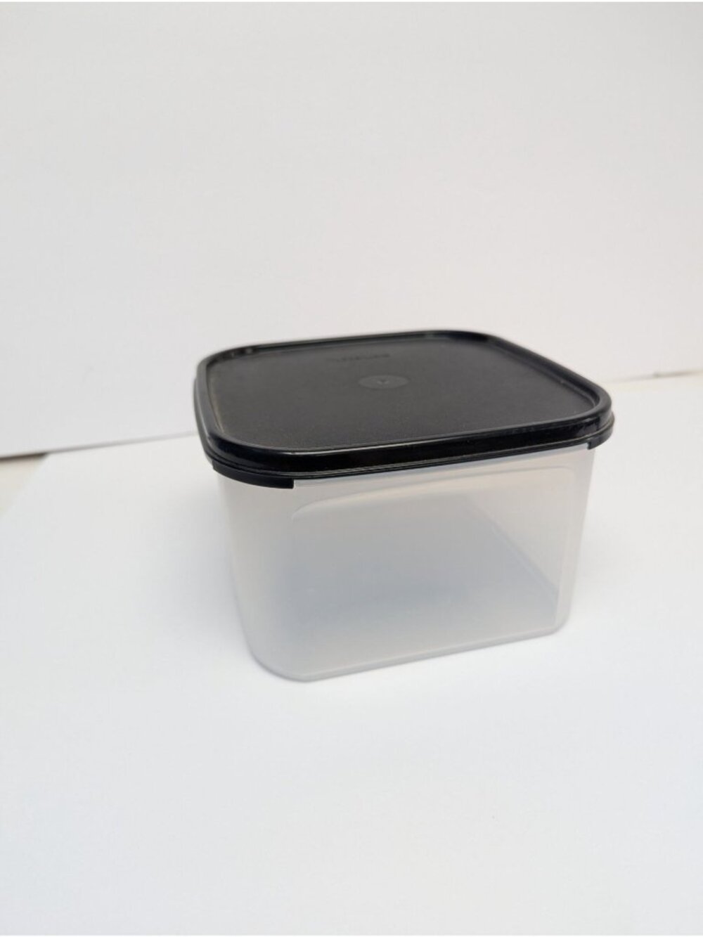 Tupperware Modular Mates 2 Square Sheer Container Black Lid #1620 - 11 Cups